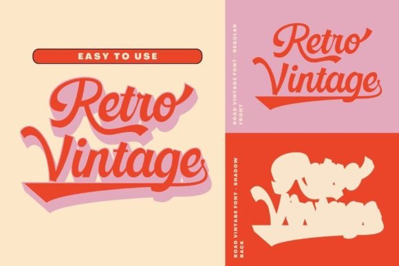 Retro Vintage Font preview 2
