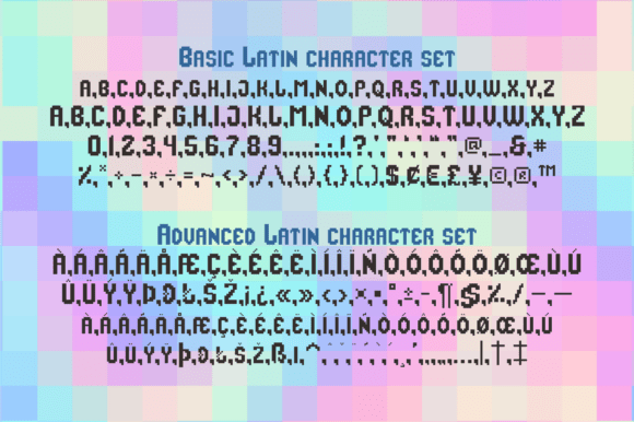 Retropix Font preview 4