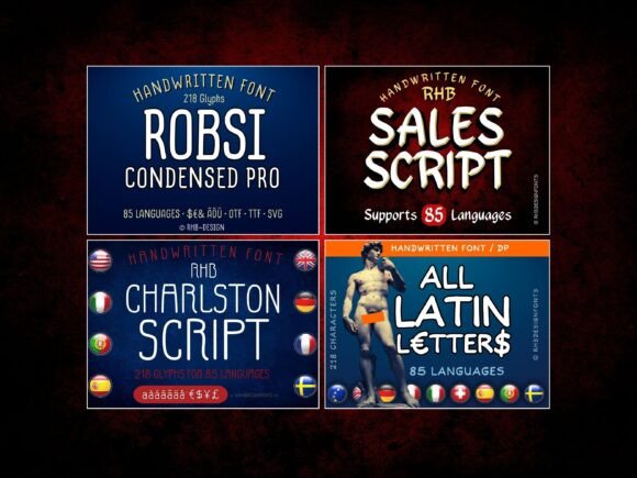 RHB Handwritten Bundle Font preview 3