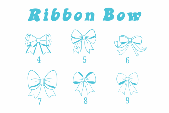 Ribbon Bow Font preview 4