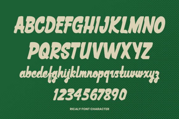 Ricaly Font preview 3