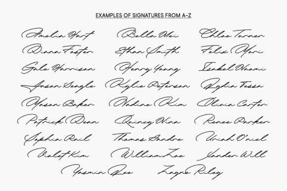 Rinaska Signature Font preview 4