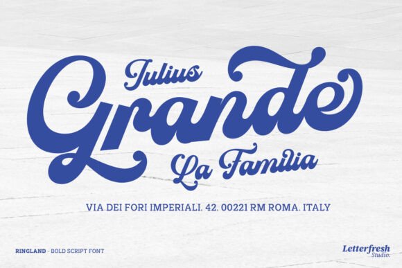 Ringland Script Font preview 2