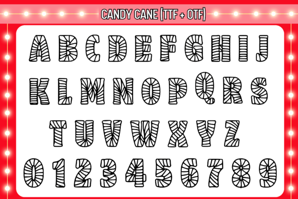 Candy Cane Font preview 2