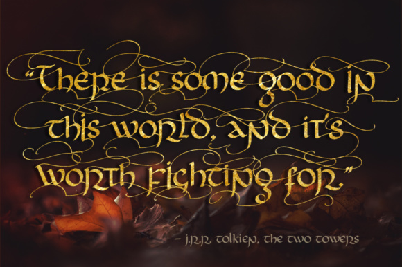 Rivendell Font preview 2