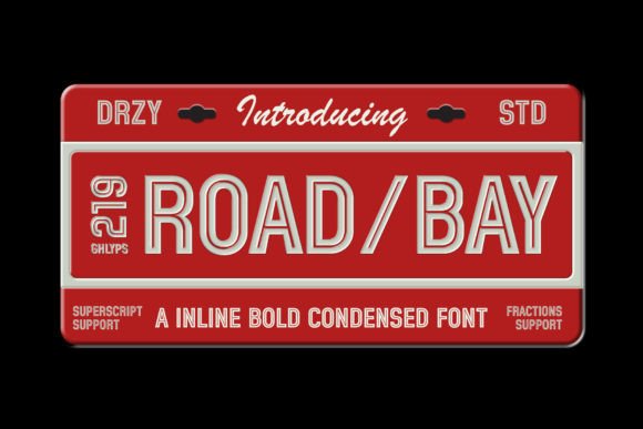 Roadbay Inline Bold Condensed Font