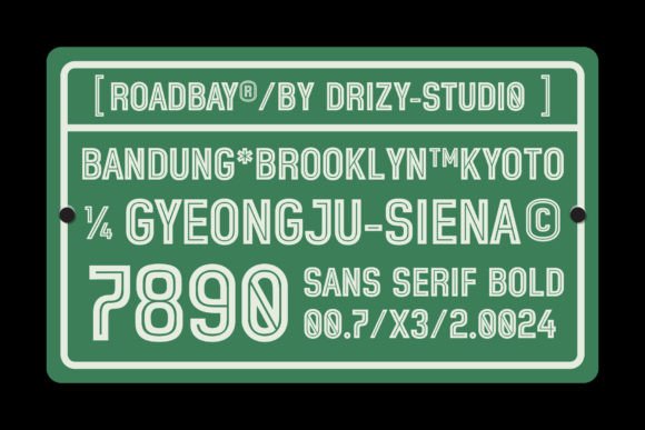Roadbay Inline Bold Condensed Font preview 2