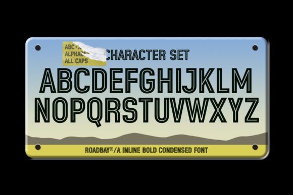 Roadbay Inline Bold Condensed Font preview 3