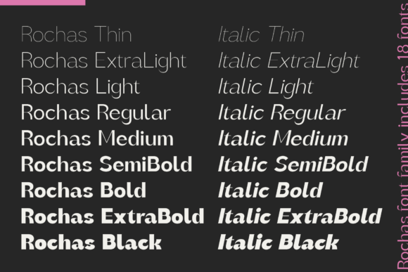 Rochas Font preview 2