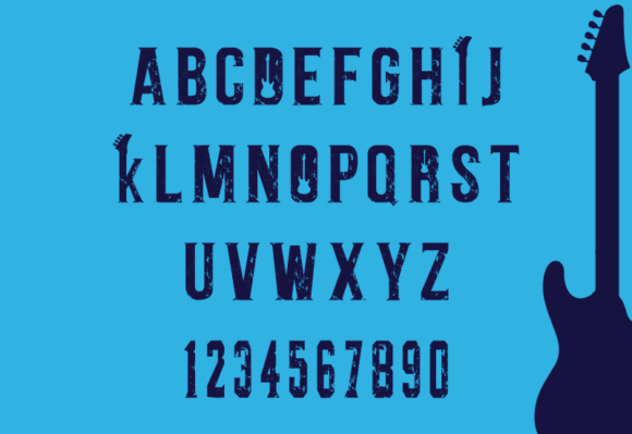 Rock Music Font preview 4