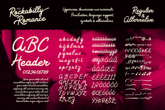 Rockabilly Romance Font preview 2