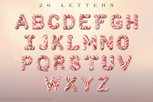Candy Cane Christmas Font preview 2
