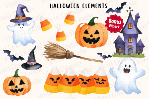 Candy Corn Halloween Doodle Font preview 2