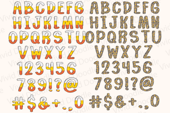 Candy Corn Halloween Doodle Font preview 3