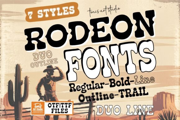 Rodeon Western Bundle Font