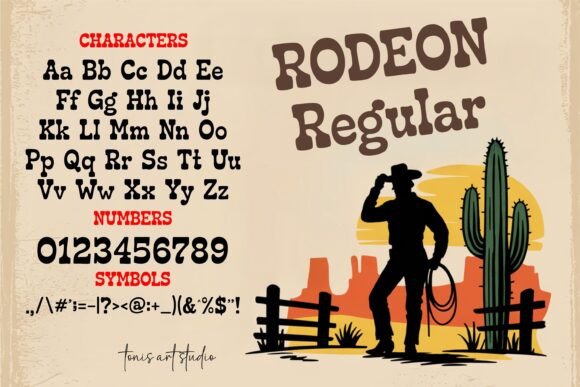 Rodeon Western Bundle Font preview 4