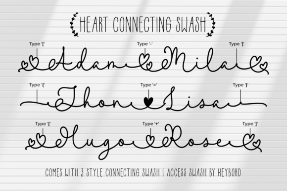 Romantic Valentine Duo Font preview 2