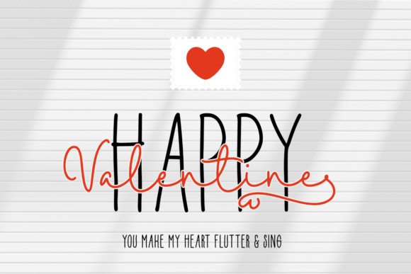 Romantic Valentine Duo Font preview 3