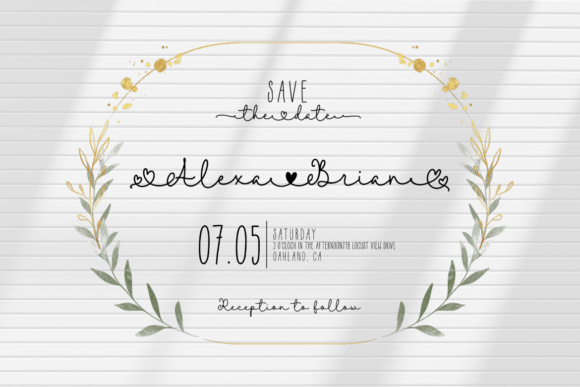 Romantic Valentine Duo Font preview 4
