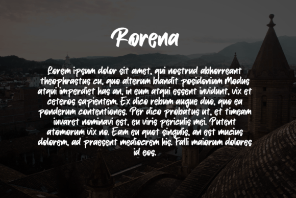 Rorena Font preview 3