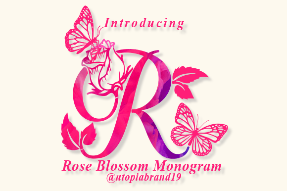 Rose Blossom Monogram Font
