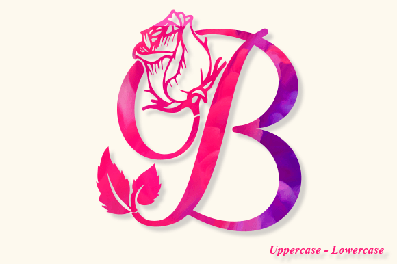 Rose Blossom Monogram Font preview 4