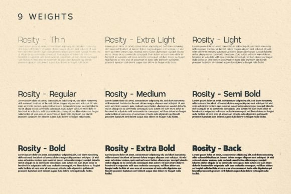 Rosity Font preview 4