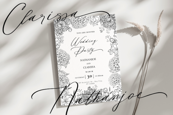 Rossaline Script Font preview 4