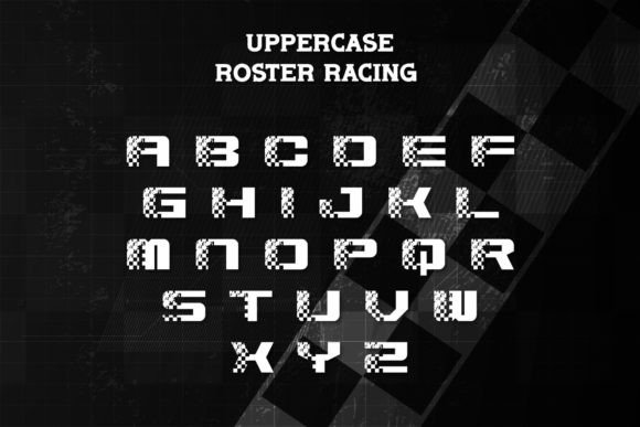 Roster Racing Font preview 2