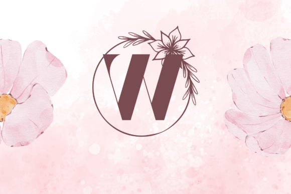 Rosy Flower Monogram Font preview 2