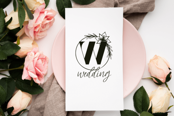 Rosy Flower Monogram Font preview 3