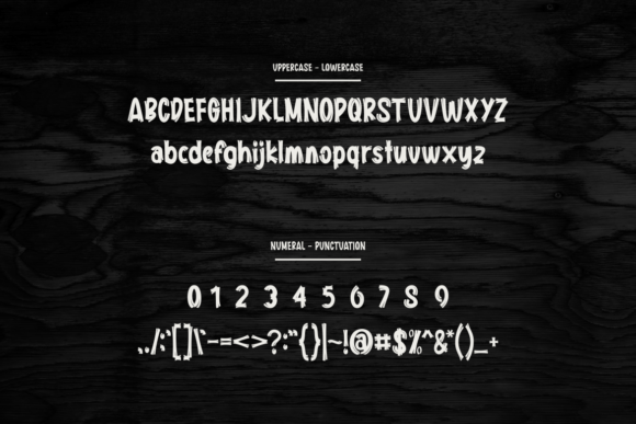 Rotten Wood Font preview 4