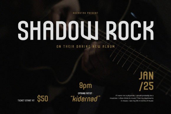 Roways Font preview 3