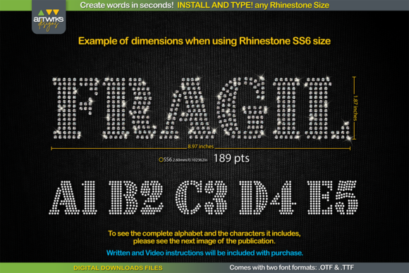 RS03 Seal Bold Rhinestone Template TTF Font