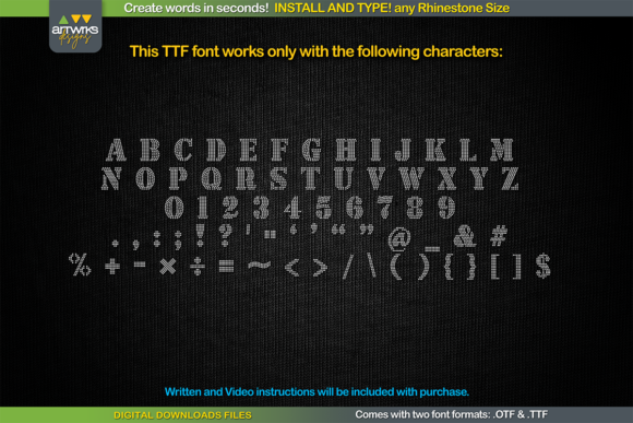 RS03 Seal Bold Rhinestone Template TTF Font preview 2