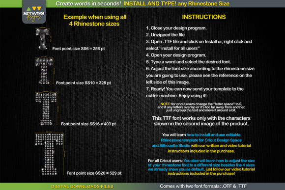 RS02 Atletico TTF RHINESTONE Template Font preview 3