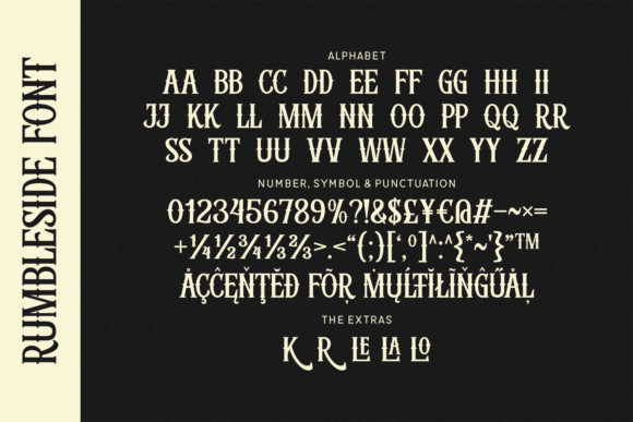 Rumbleside Font preview 4