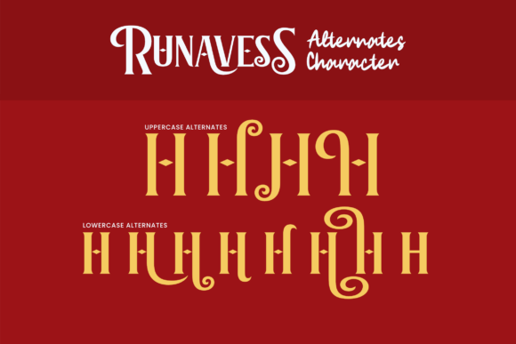 Runavess Font preview 3