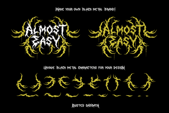 Rusted Sabbath Font preview 3