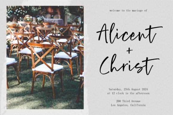 Rustic Wedding Font preview 3