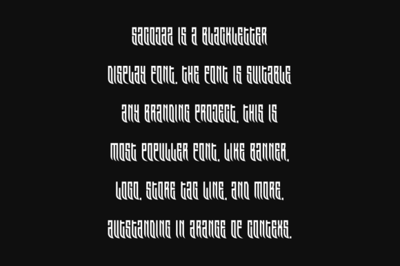 Sacojaz Font preview 4