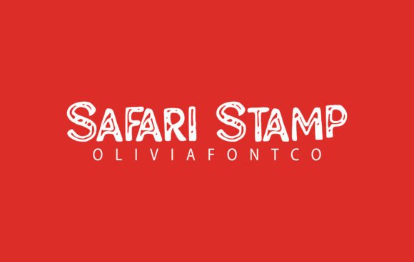 Safari Stamp Font preview 2
