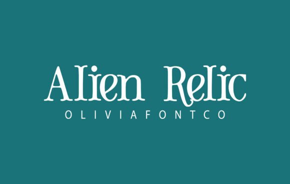 Alien Relic Font preview 2