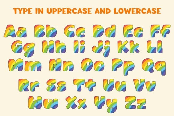 Saint Rainbow Font preview 2