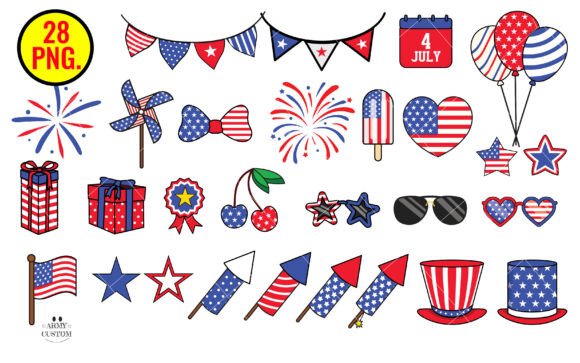 American 4th of July Bundle Font preview 3