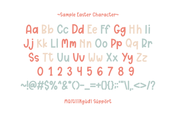 Sample Easter Font preview 3