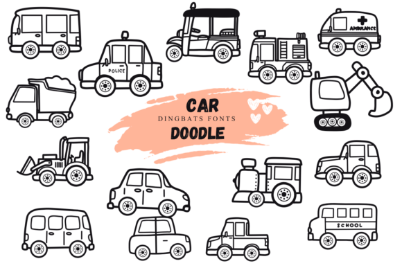 Car Doodle Font