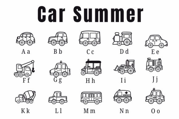 Car Doodle Font preview 2