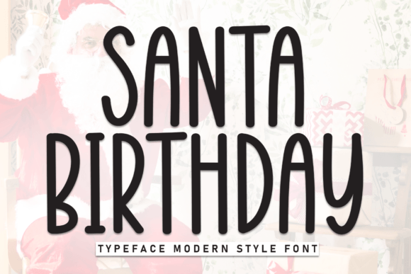 Santa Birthday Font