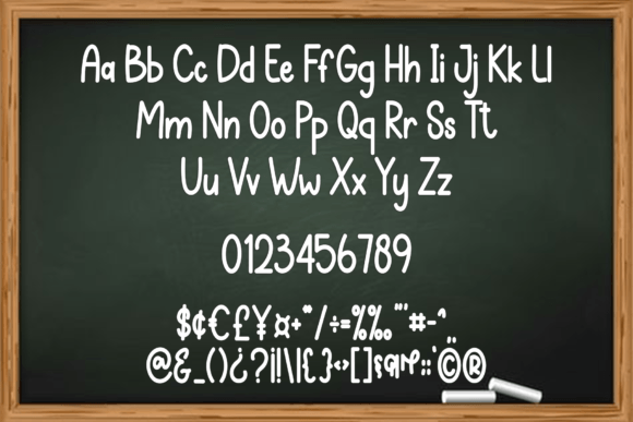 School Chalk Font preview 2